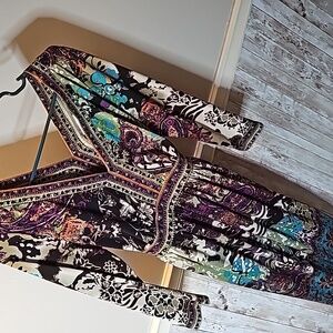 ECI Multicolor Patterned Midi Dress